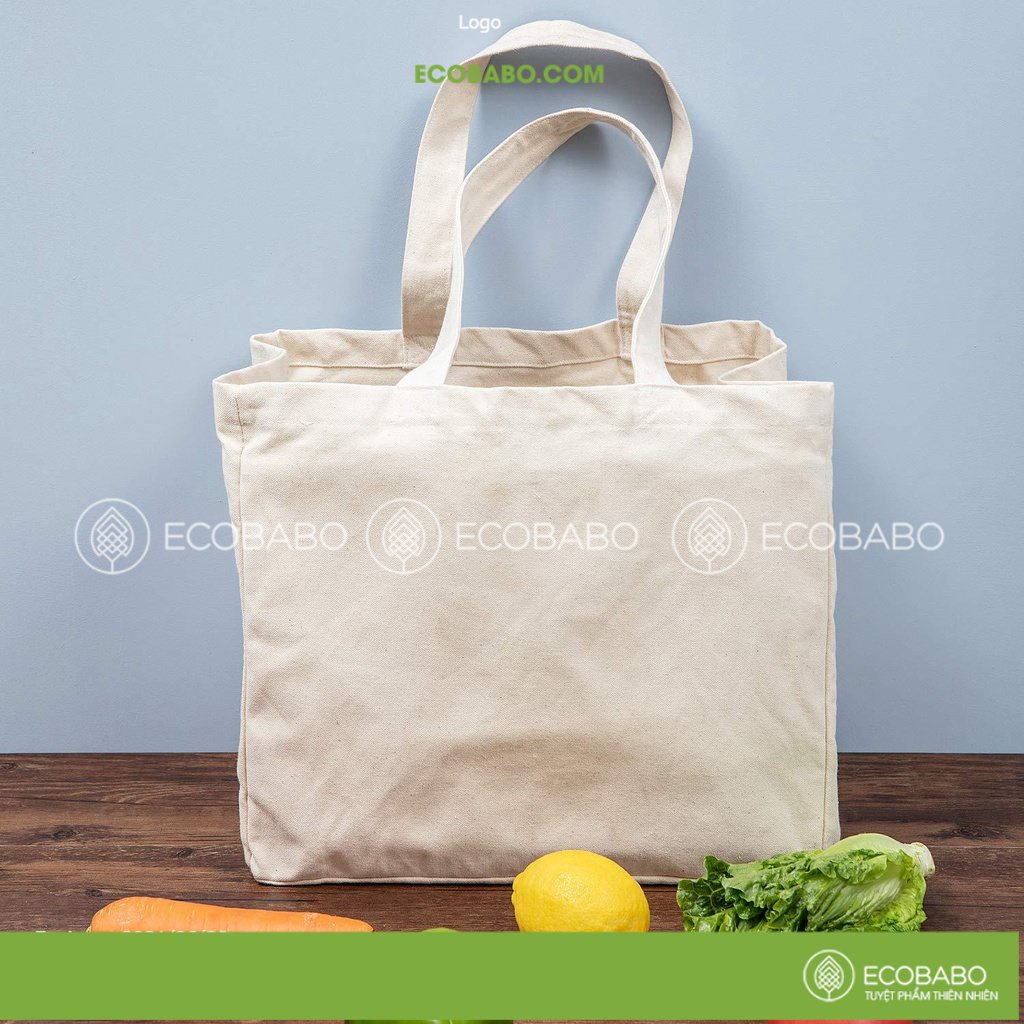 Túi vải bố phân ngăn thực phẩm tiện dụng đi chợ hàng ngày Ecobabo