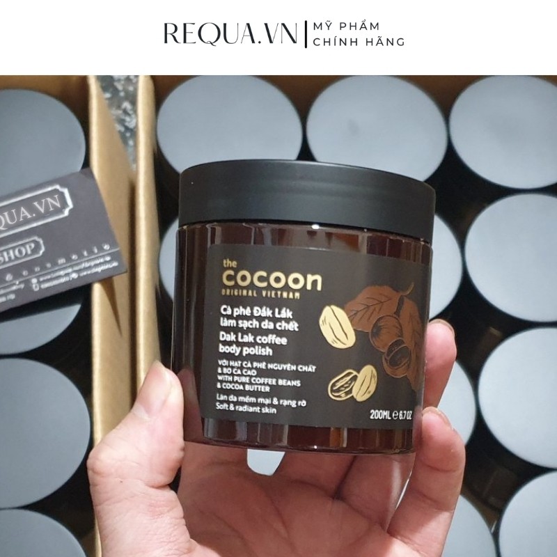 Tẩy Tế Bào Chết Cocoon Body 💖 FREESHIP 💖 Tẩy Da Chết Cocoon Mặt Cà Phê Đắk Lắk, giúp làn da đều màu, mềm mại, mịn màng | BigBuy360 - bigbuy360.vn
