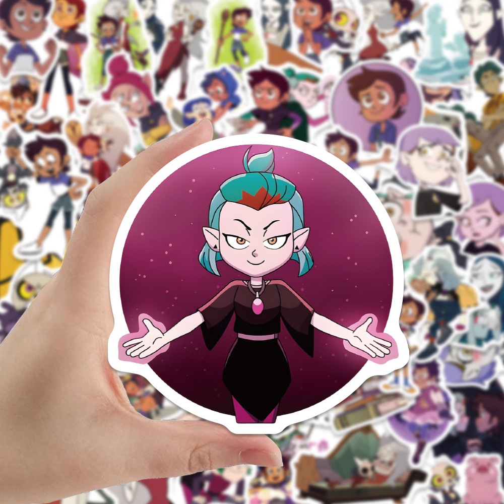 Y&P| Hình Dán Chống Nước The Owl House Phim Hoạt Hình Mũ Bảo Hiểm Máy Tính Xách Tay Hành Lý Dán Thiết Lập, 50 tờ