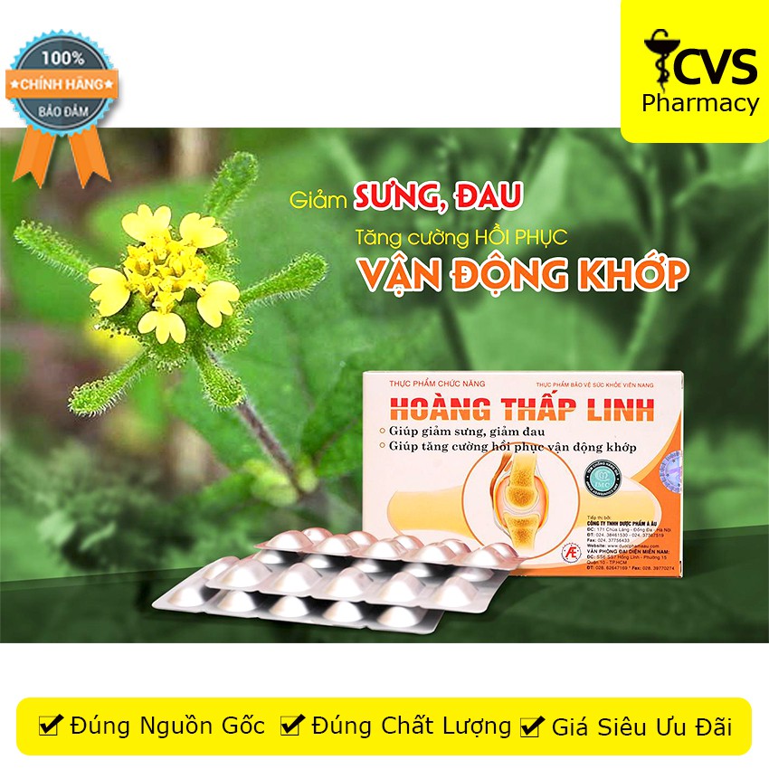 Hoàng Thấp Linh - Giúp giảm sưng, giảm đau cho người viêm khớp Hộp 30 Viên - cvspharmacy