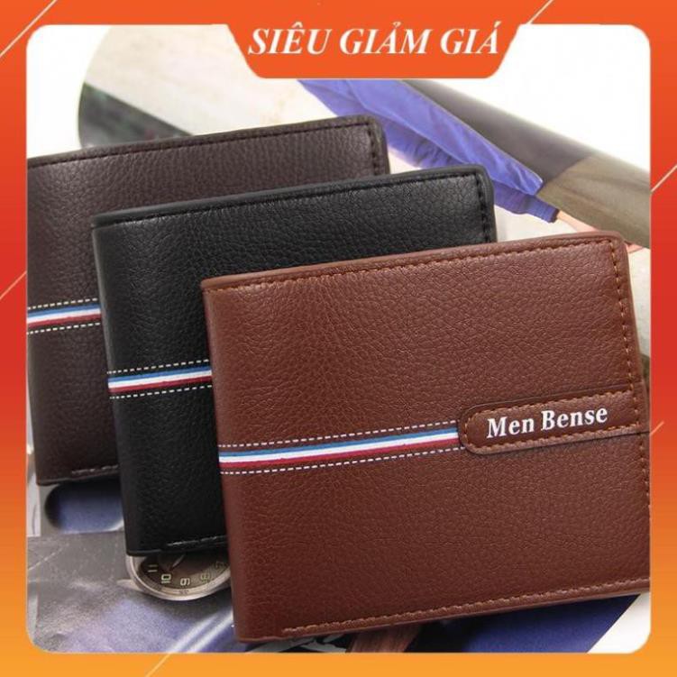 Ví Da Nam 💖 FREESHIP 💖 Ví Da Nam Ngang Nhiều Ngăn, Hai Màu Sang Trọng, Hợp Thời Trang - Chất Liệu Da PU Cao Cấp