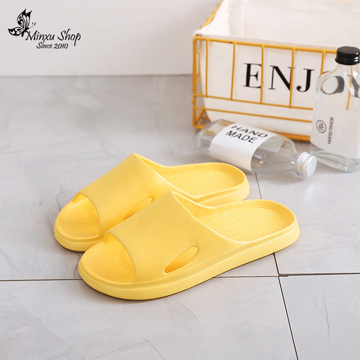 Dép đi trong nhà tắm văn phòng siêu bền, siêu nhẹ, dép bánh mì siêu rẻ, chống trơn trượt Minxu shop DEP01