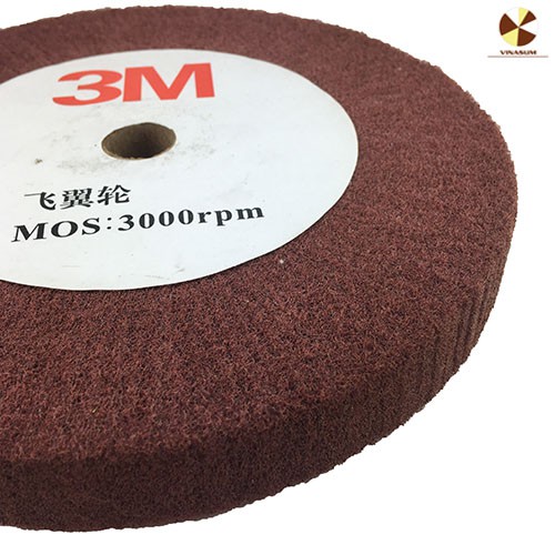 Bánh nỉ đỏ 3M Vinasum 200mm