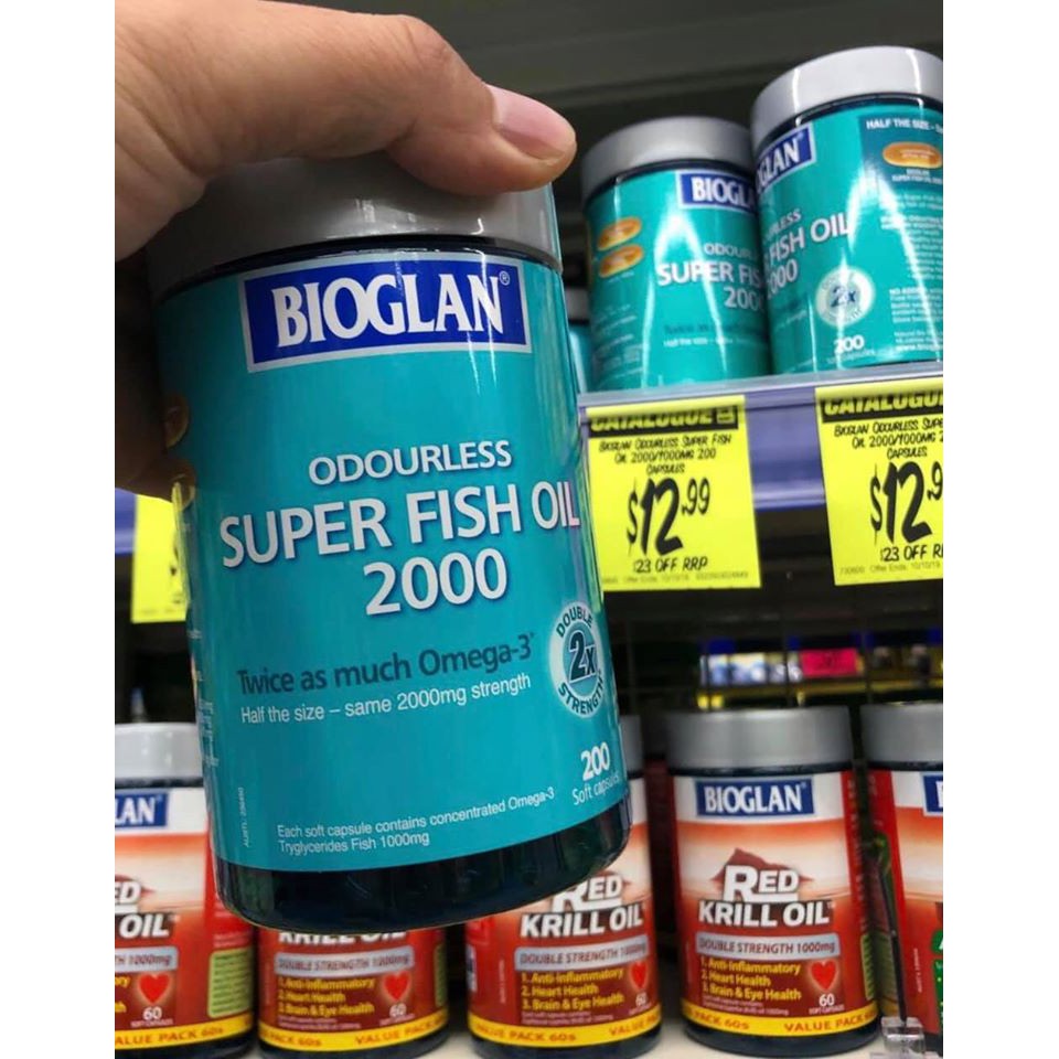 Dầu cá Bioglan Fish Oil 2000mg 200 viên