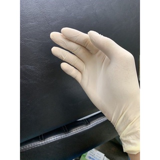 Găng tay y tế Latex không bột hộp 50 cái màu trắng sữa