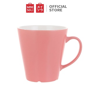 Cốc nước Miniso có tay cầm màu sắc đáng yêu 350ml (Hồng/Xanh)