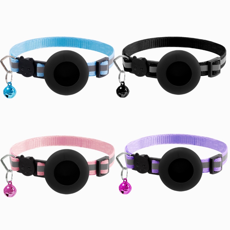 1PC Silicone Protective Sleeve Airtags Pet Dog Cat Positioning Tracker Collar Cover Anti-lost Adjustable Neck Ring Pets Accessories