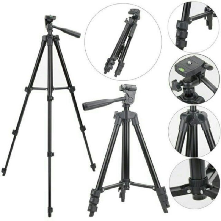 Gậy Tripod 3120A Loại Xịn Cao 1,02m Và điều khiển remote tương thích với nhiều dòng máy.