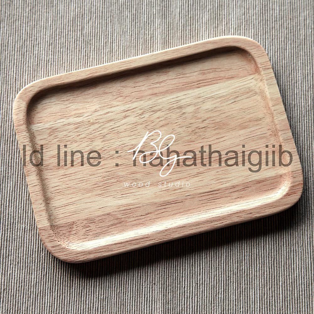 Đĩa gỗ cao su vuông Size 5x7 inch của BG STUDIO