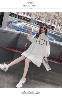 Đầm Sơ Mi Phối Viền