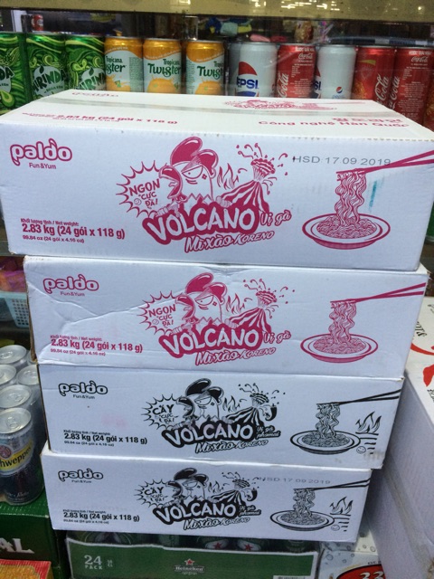 Mì Xào Cay Volcano Koreno Paldo Gà PhoMai 118g x gói Đặc sản 3 miền Amaxi