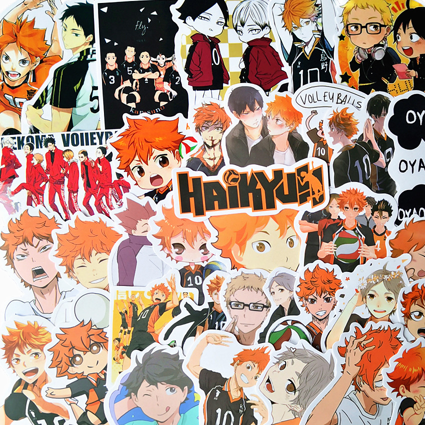 Bộ 102 miếng sticker hình anime Haikyuu!! Series 02 chống thấm trang trí xinh xắn