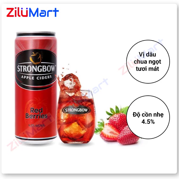 [HỎA TỐC HCM] Lốc 6 lon Strongbow nhiều vị loại 330ml