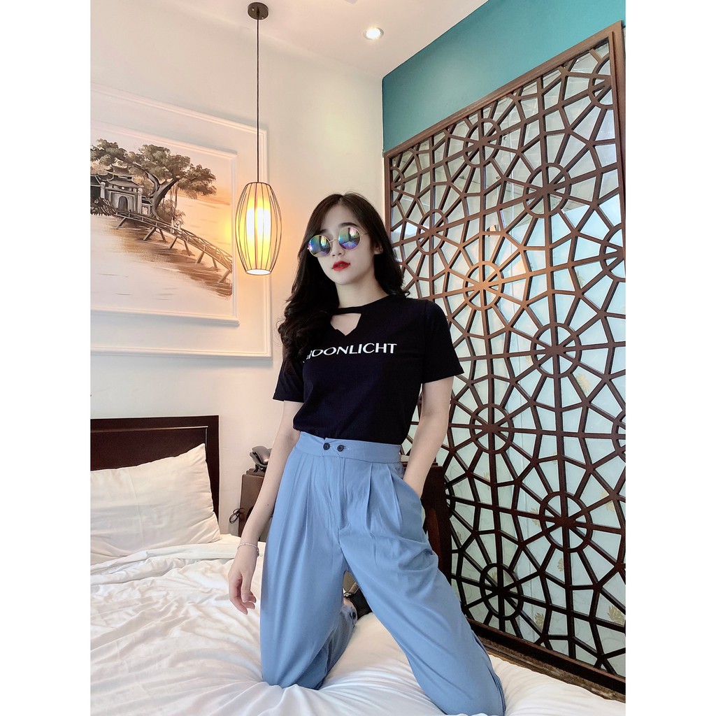 Set Áo Moonlight quần xếp li xanh LS63 | BigBuy360 - bigbuy360.vn