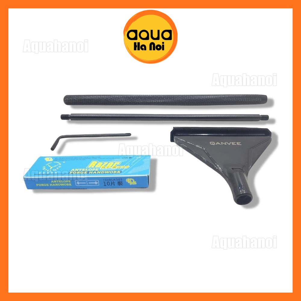 Dao cạo rêu Qanvee NaNo Q hợp kim nhôm - vệ sinh thành hồ cá cảnh thủy sinh