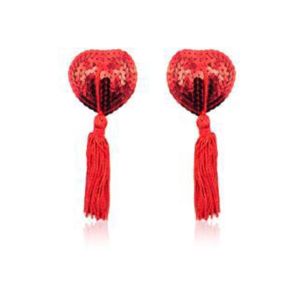 Sexy Bra Heart-shaped Sequins Nipples Sex Toys Sexy Tassels Silicone 9011
