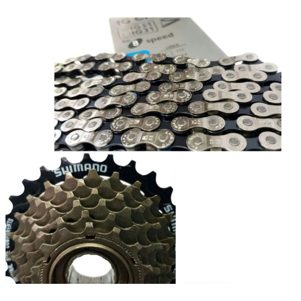 COMBO LÍP XE ĐẠP 7 TẦNG SHIMANO VÀ SÊN XE ĐẠP SHIMANO