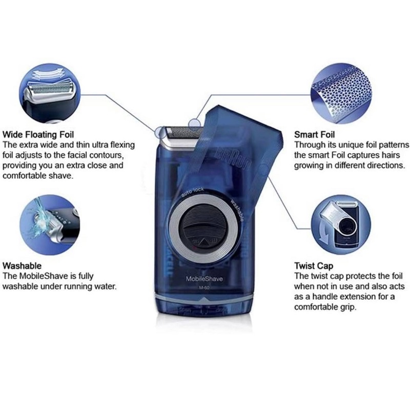 Máy Cạo Râu BrAun Mobile Shaver M60