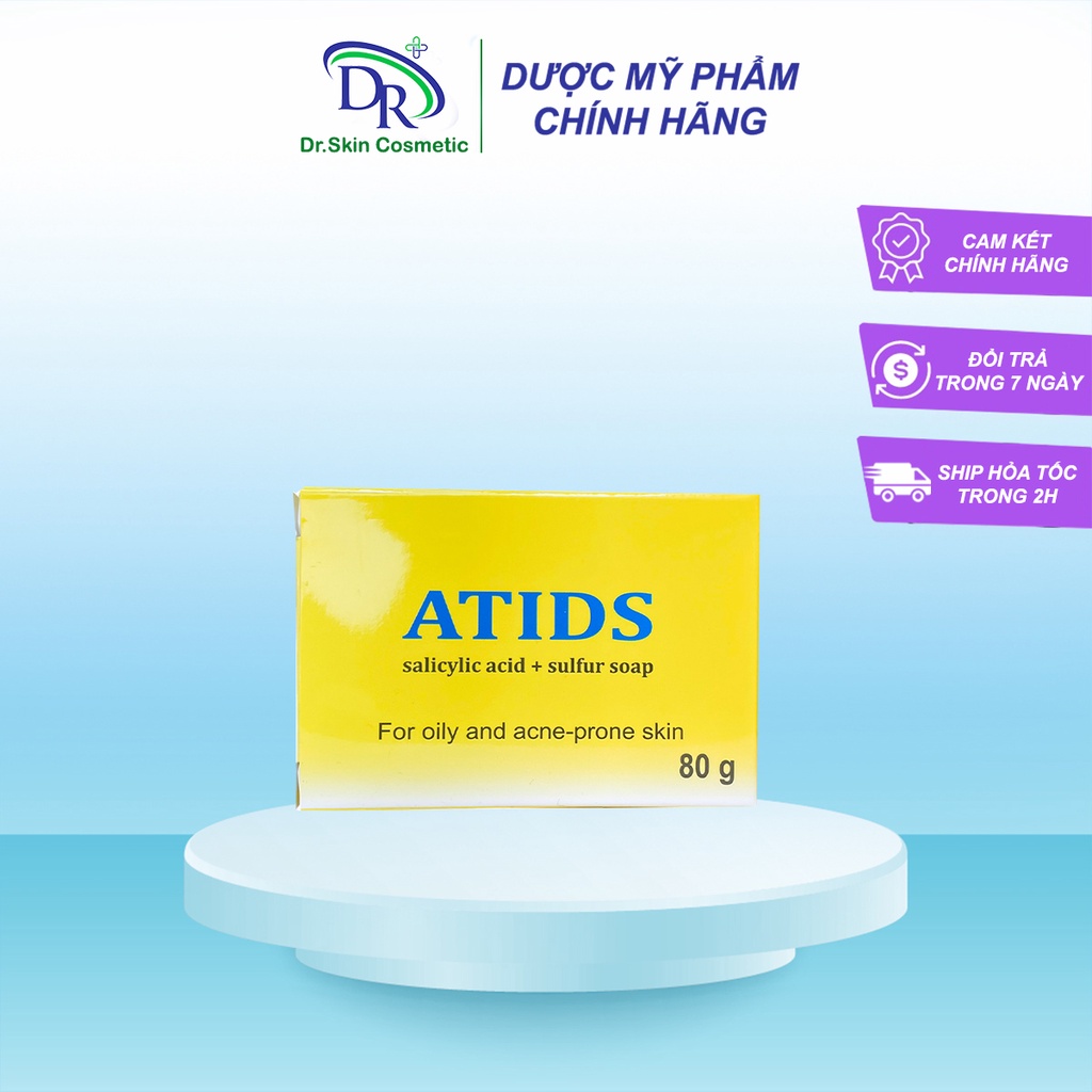 ✅[CHÍNH HÃNG] Xà Phòng Tắm ATIDS (80g), Giảm Thâm Mụn, Giúp Làm Sạch Da - Da Dầu, Mụn