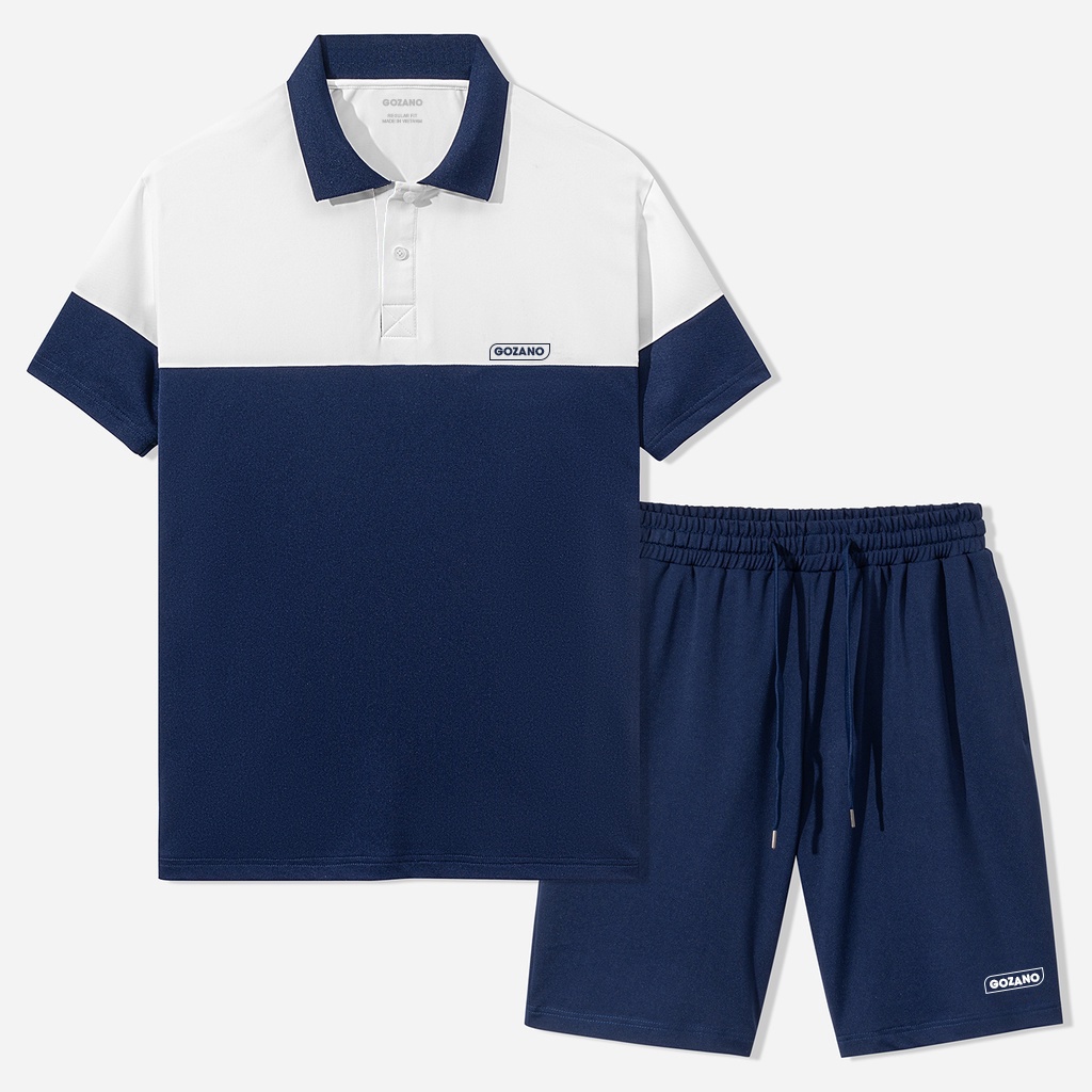 Bộ quần áo nam mùa hè cổ bẻ Polo phối màu chất vải cotton cá sấu cao cấp - bền màu - form đẹp