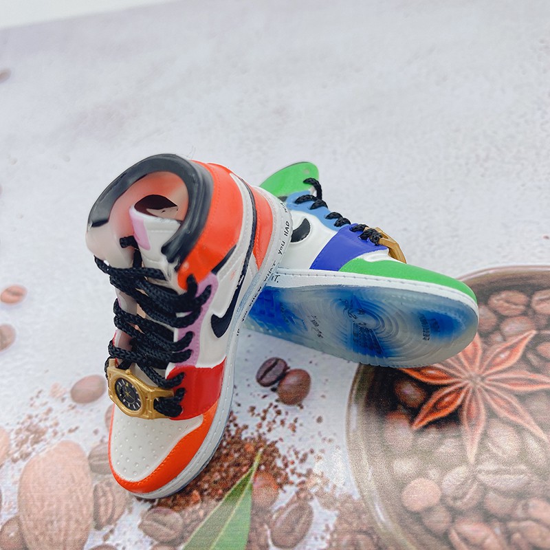 Móc Khóa Giày Sneaker Mini Melody Ehsani x Air Jordan 1 Mid “Fearless” (Tặng Box)