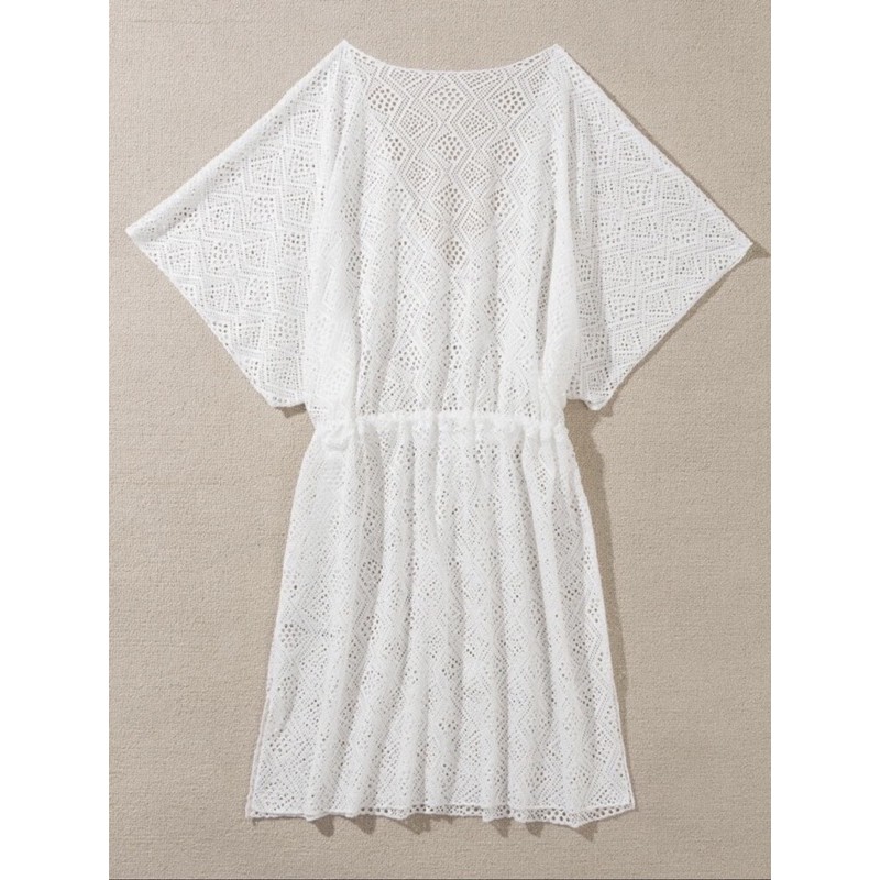 Áo Lưới Mặc Ngoài Bikini Sexy Xanh Trắng