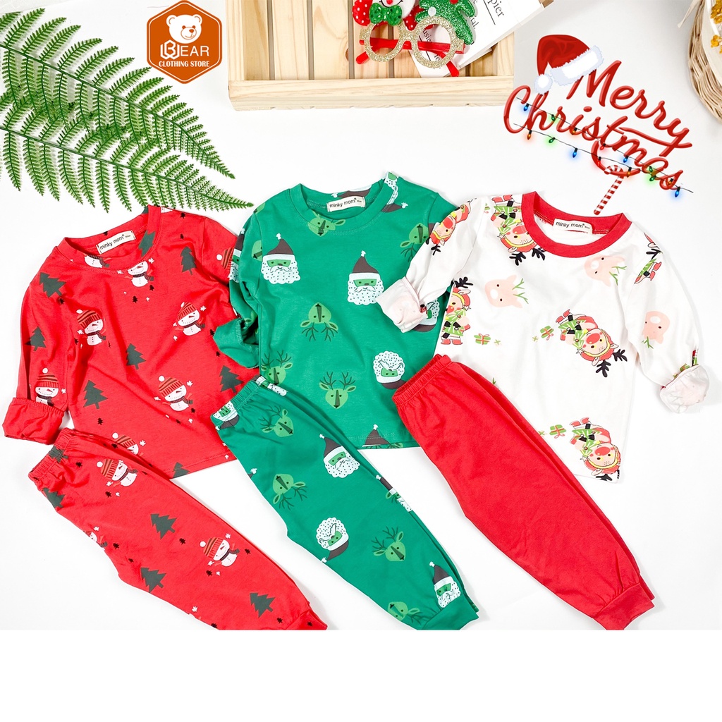 Đồ giáng sinh cho bé MINKY MOM cotton cao cấp size 8-19kg