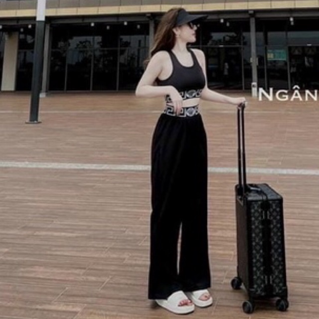 Set thể thao áo balo croptop HÌNH THẬT TRẢI SÀN
