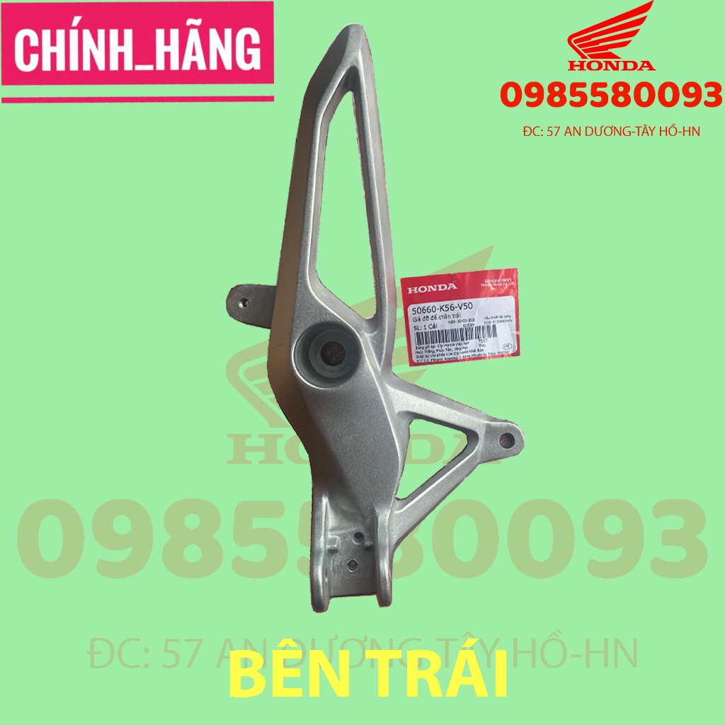 Gác chân trước winner x, bộ để chân xe winner x chính hãng honda
