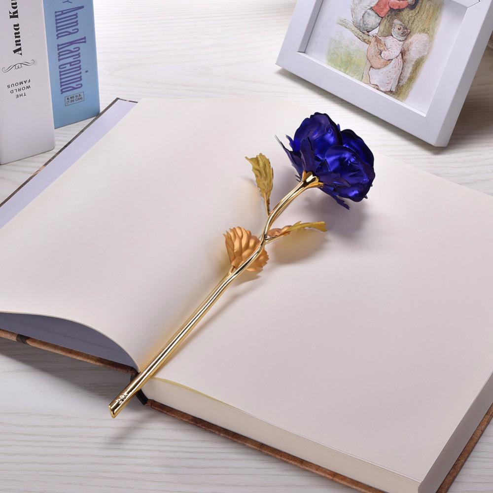 Hoa hồng trang trí mạ vàng 24K