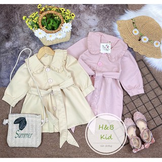 Áo khoác kaki cổ bèo bé gái