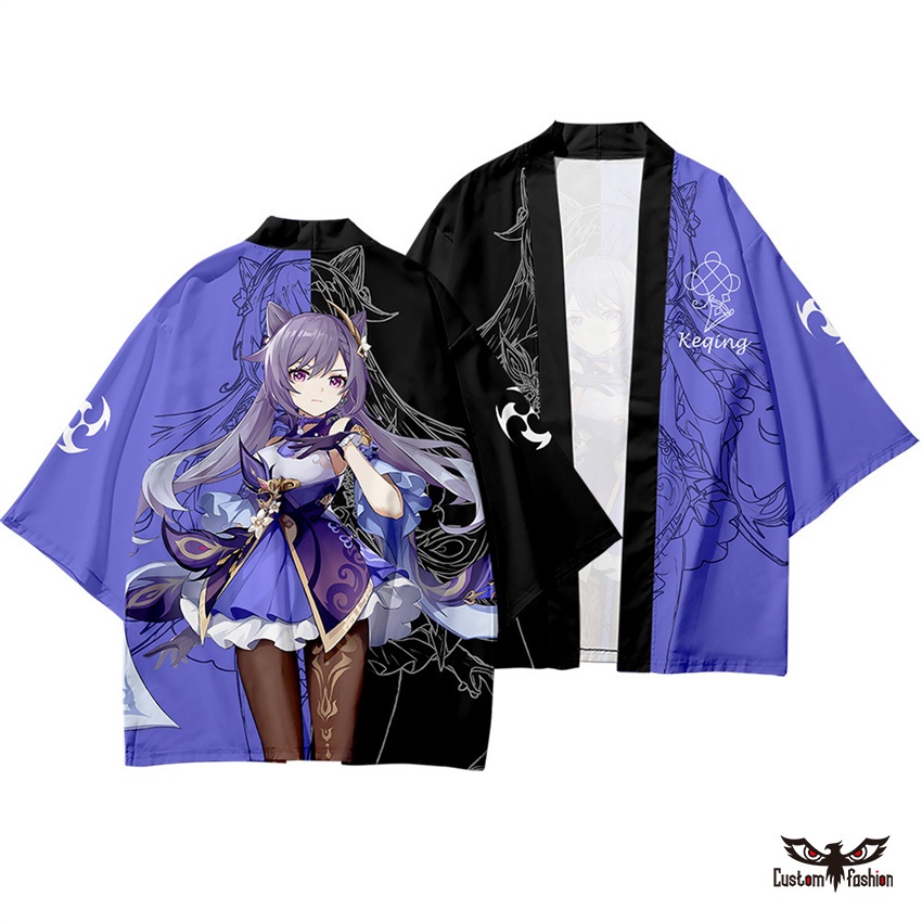 Áo Khoác Kimono Keqing Klee Fischl Eula Hutao Phong Cách Đường Phố Nhật Bản Dành Cho Nam Và Nữ