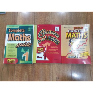 Combo bộ đẹp 3c - Complete maths, Step by step math, Challenging 4 in 1 maths