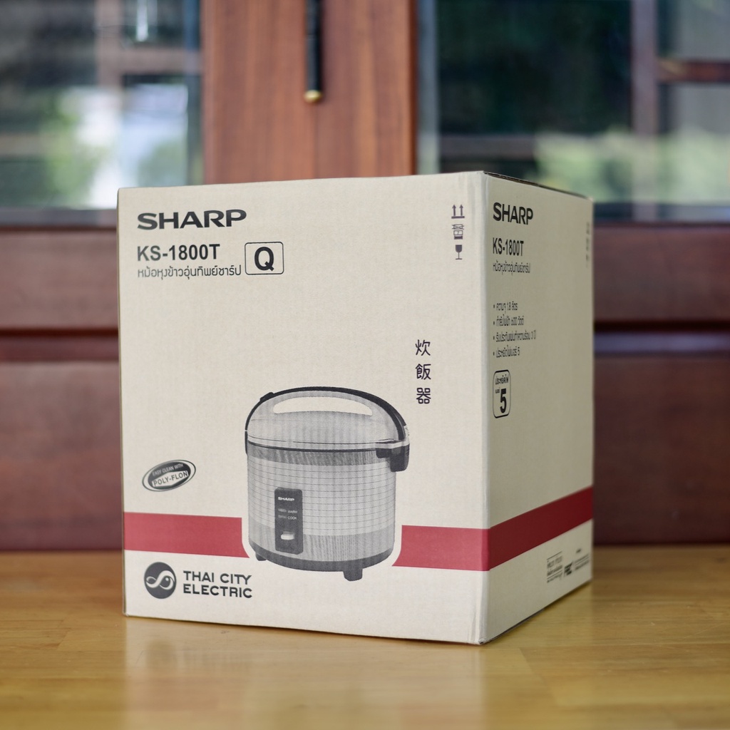 Nồi Cơm Điện 1.8 Lít Sharp KS 1800T Nhập Thái Lan - Nồi chống dính
