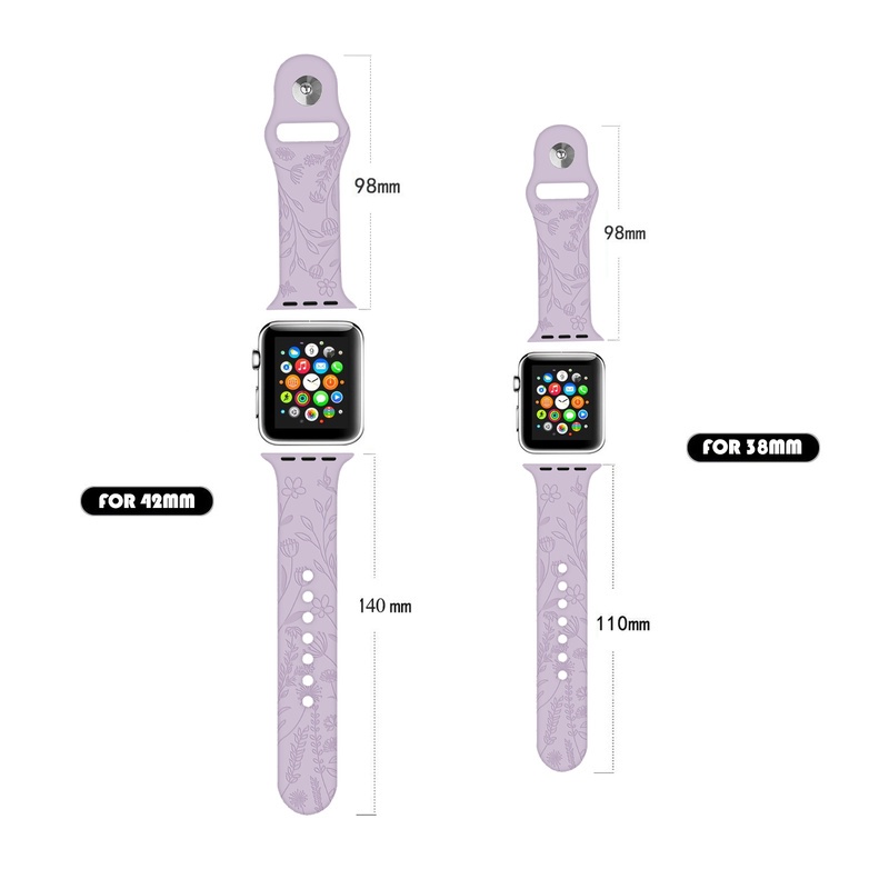 Dây Đeo Đồng Hồ Apple Watch 7 6 SE 5 4 3 2 40mm 44mm 38mm 42mm 45mm 41mm Hình Bướm 3D