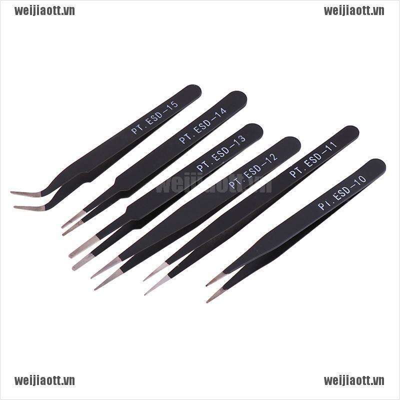Set 6 nhíp chống tĩnh điện dùng trong sửa chữa chất lượng cao