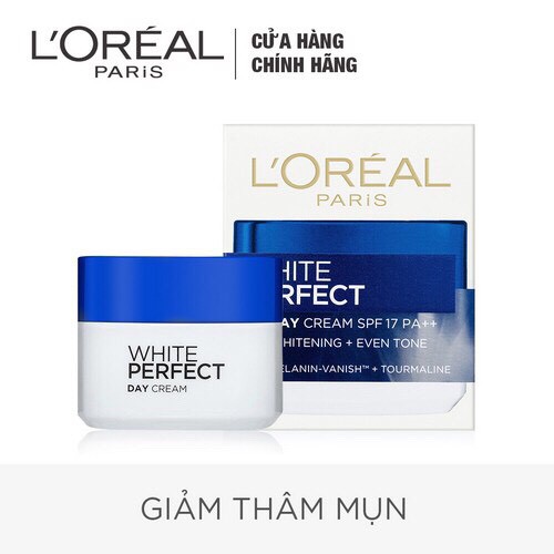 Kem Dưỡng Da Trắng Mượt Đều Màu Ban Ngày L’Oreal Paris White Perfect Day Cream SPF17 PA++ 50m | BigBuy360 - bigbuy360.vn