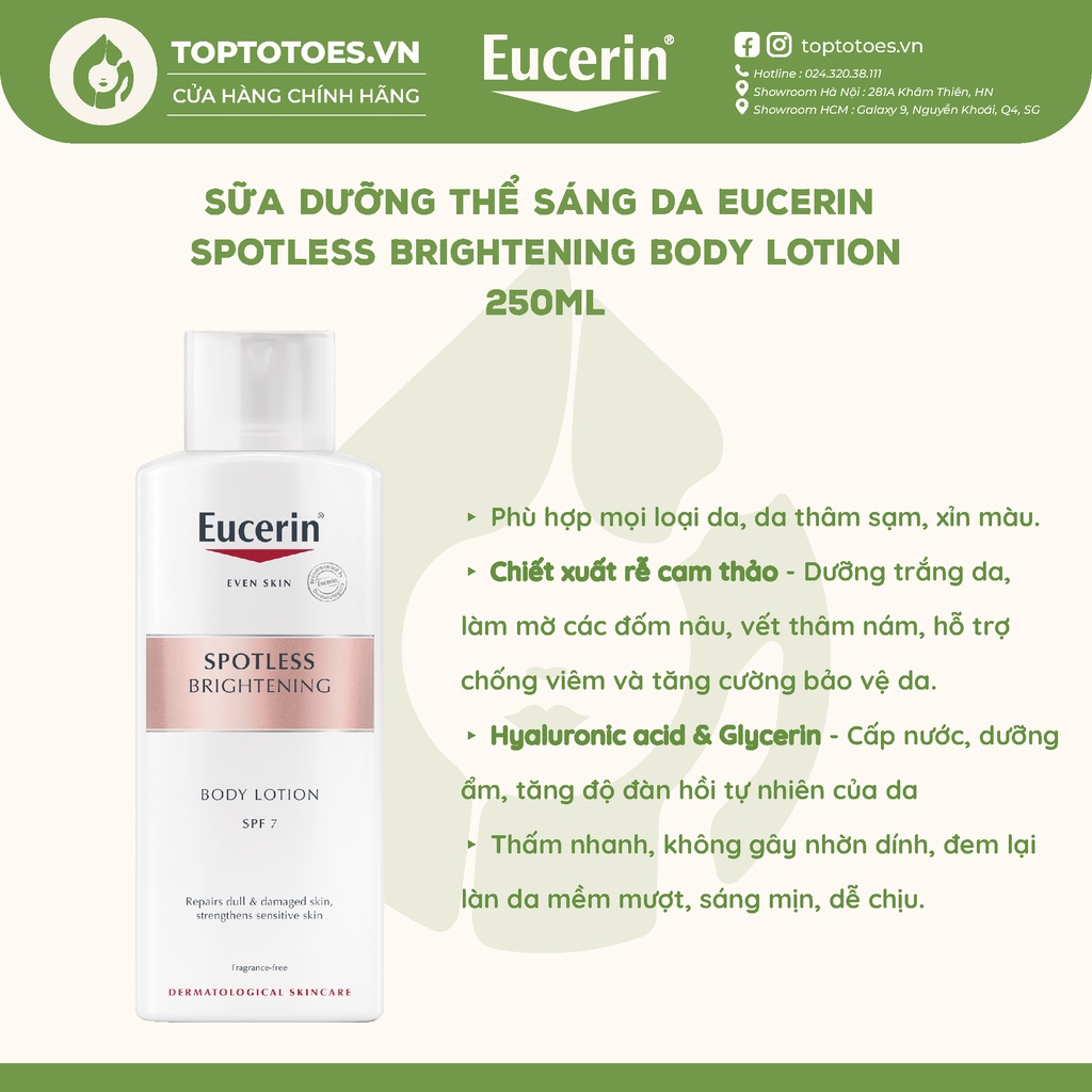 Sữa dưỡng thể sáng da Eucerin Spotless Brightening Body Lotion - 250ml