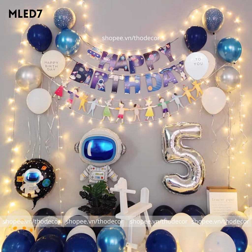 Set Trang Trí Kèm Đèn Led, Trang Trí Sinh Nhật Cực Xinh