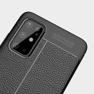 Ốp lưng Samsung Galaxy A71 Vân da Auto Focus ( Đen )