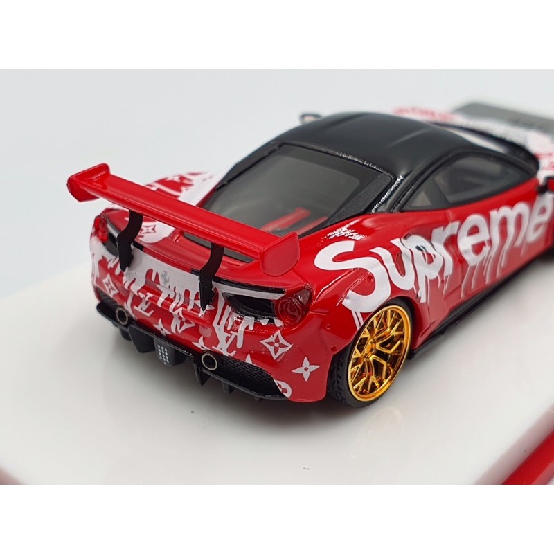 Xe Mô Hình Ferrari 488 Supreme &amp; LV 1:64 Scale Mini ( Đỏ )