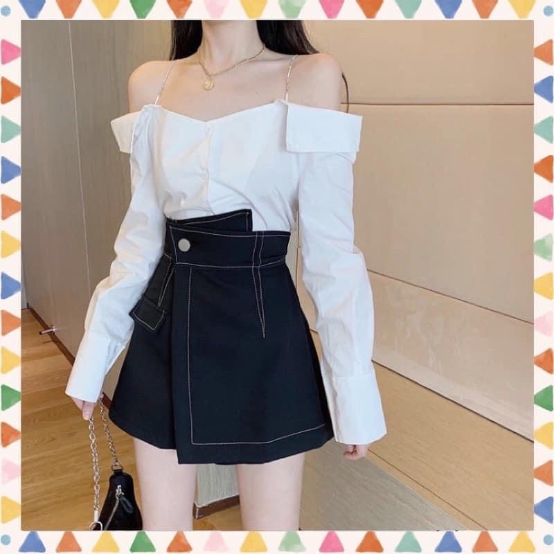 Quần giả váy, quần váy, chỉ nổi