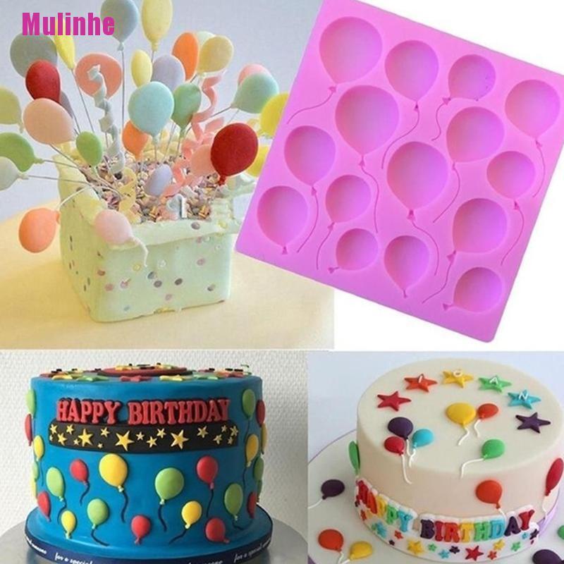 Khuôn Silicone Làm Bánh / Sô Cô La Chống Dính Hình Bóng Bay