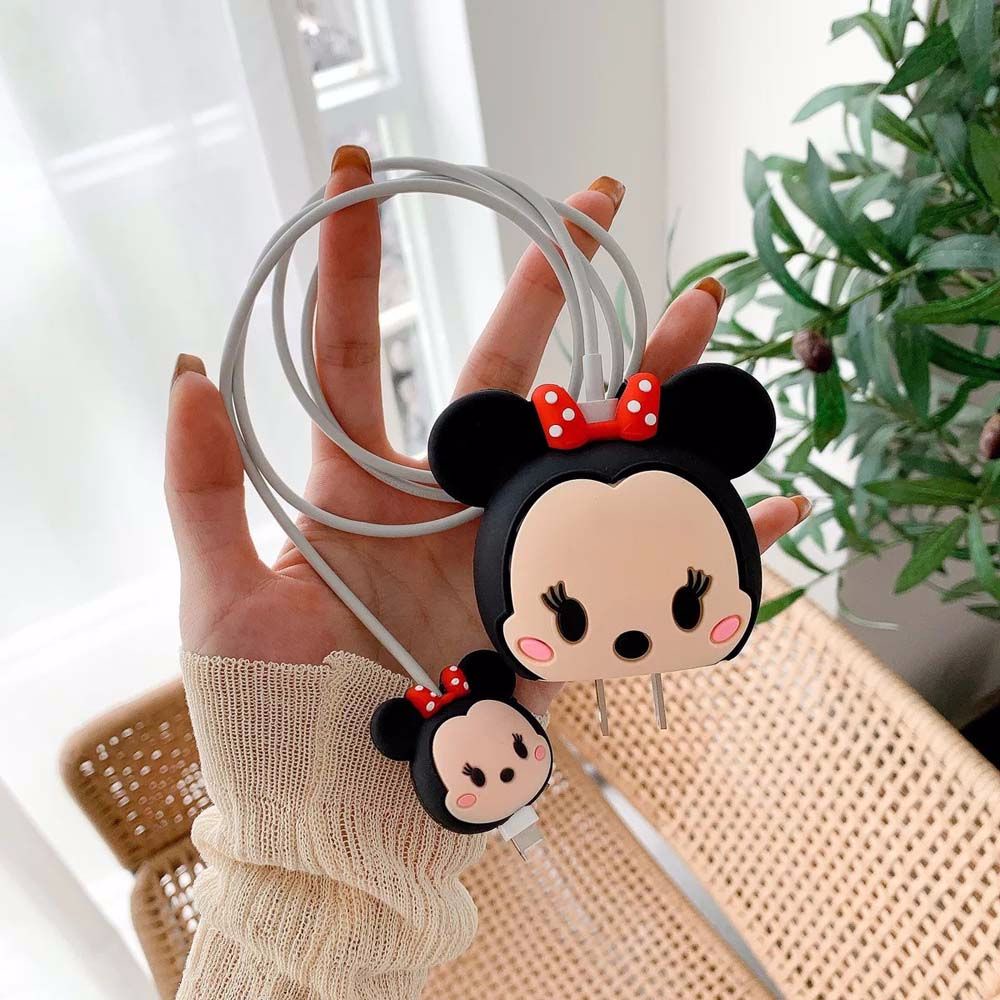 Vỏ bọc bảo vệ dây cáp sạc điện thoại thiết kế hình Pikachu dễ thương