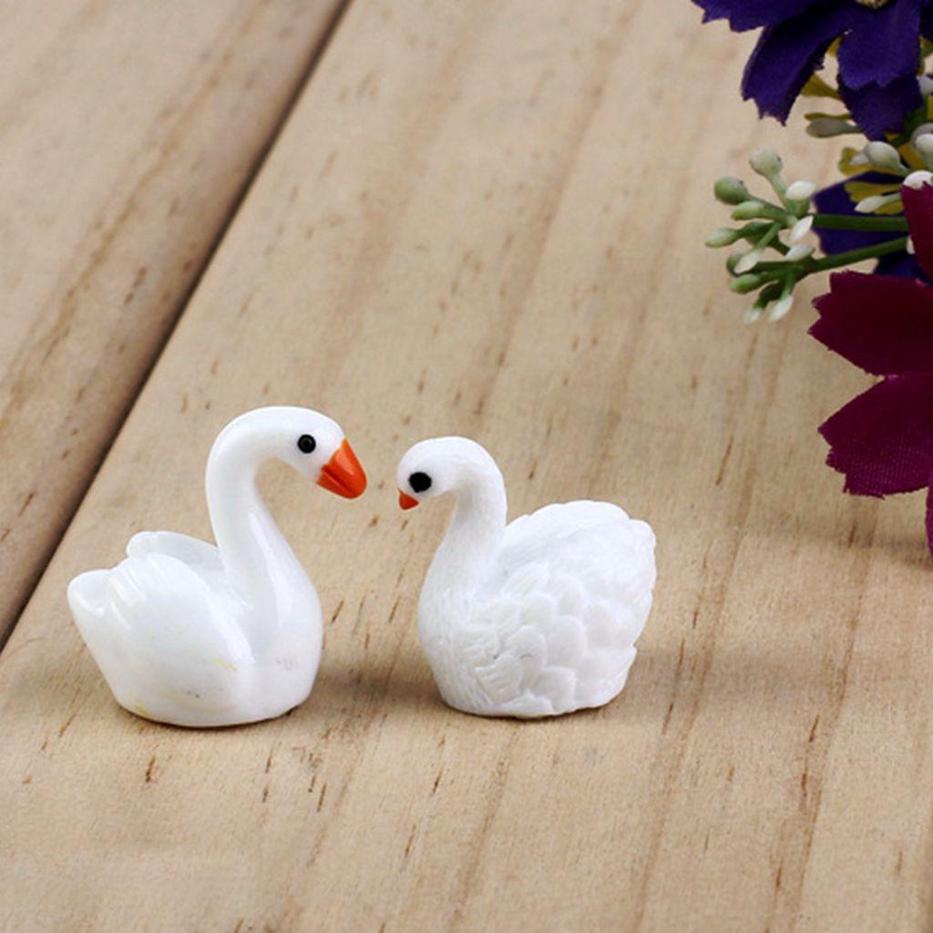 ELEGANT Set 5 Đồ trang trí Thiên Nga Mini Trang Trí Sân Vườn
