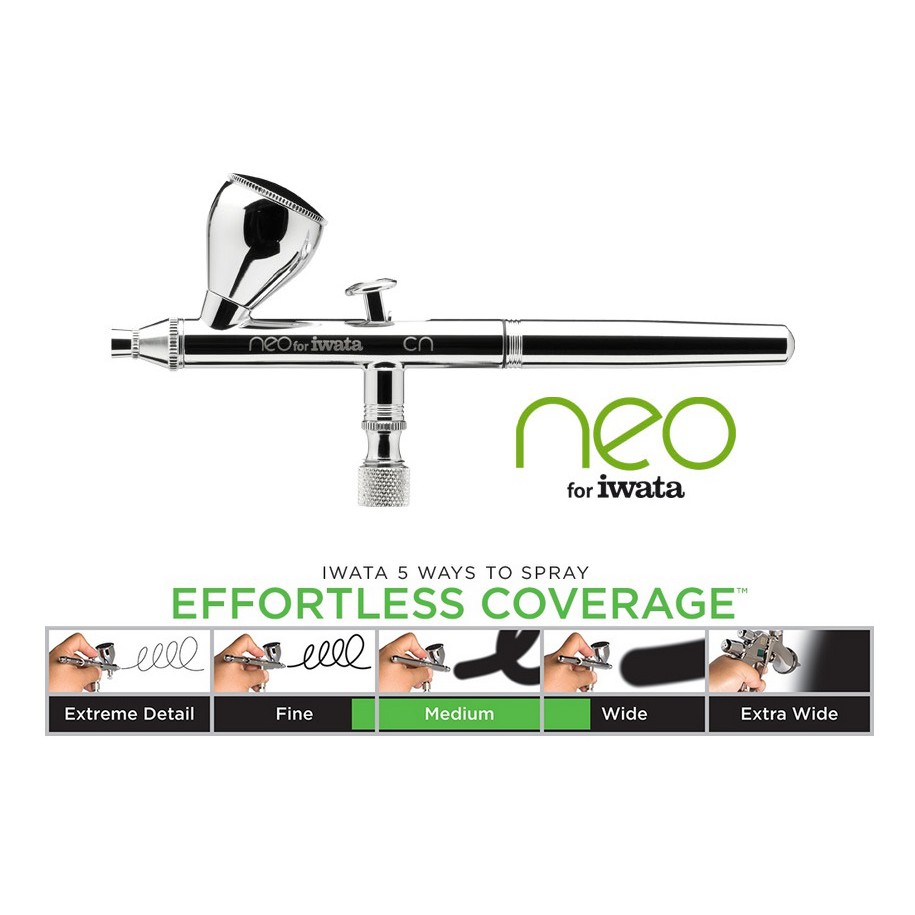 BÚT SƠN MÔ HÌNH - ANEST IWATA - NEO FOR IWATA CN GRAVITY FEED DUAL ACTION AIRBRUSH