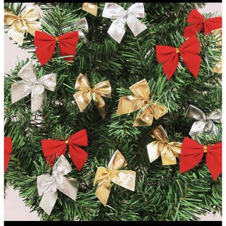 Bộ 12 nơ trang trí giáng sinh, trang trí cây thông noel