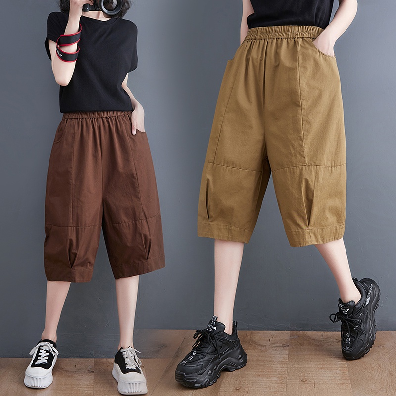 A274 quần bigsize freesize dáng lửng trẻ trung thời trang mẫu mới cạp chun thoải mái