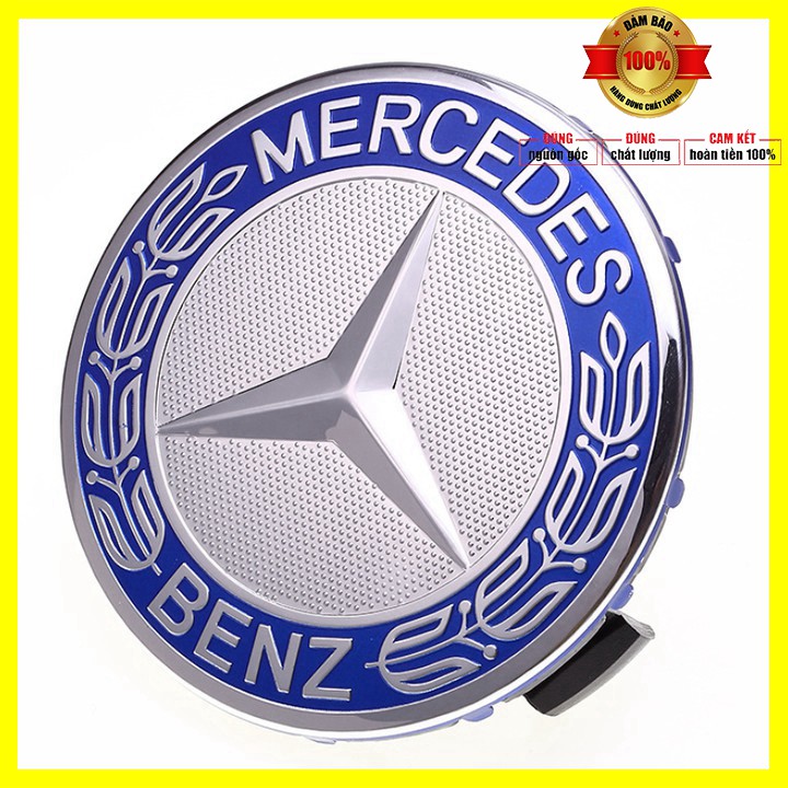 Logo chụp mâm bánh xe ô tô Mercedes Benz BZ60-BX đường kính 60mm,Nhựa ABS - 01 chiếc