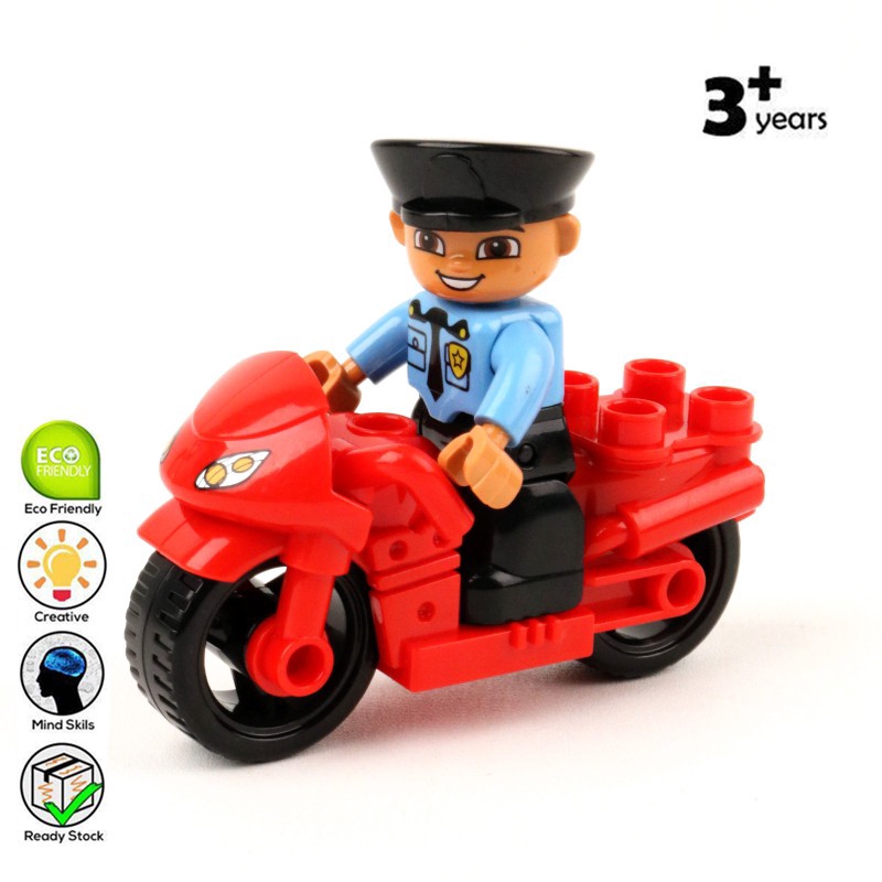 [Mã LIFETOYS1 giảm 30K đơn 99K] Đồ chơi GOROCK hình xe mô tô và chú cảnh sát sáng tạo vui nhộn dành cho trẻ em